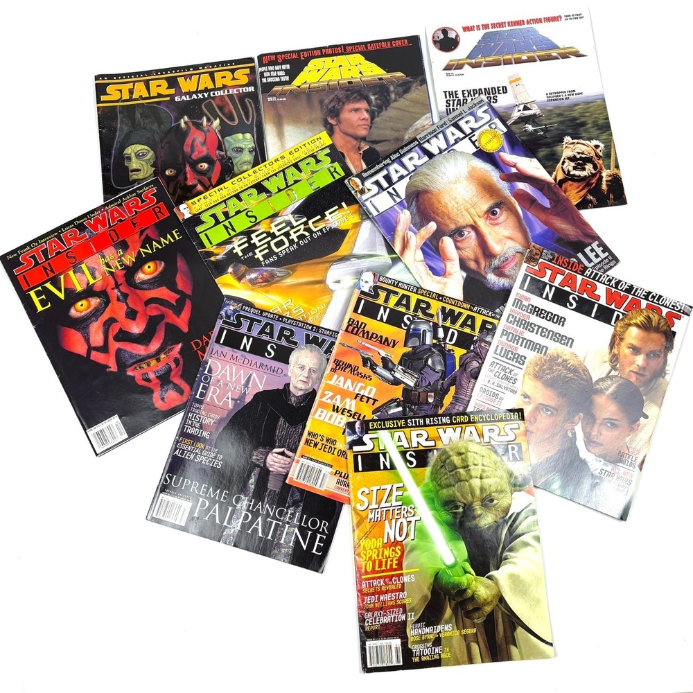 Lot of 10 VTG Star Wars Magazines Insider Issues #30 31 42 45 51 53 57 60 61 +